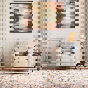 Colby 1 Seater Fabric Sofa in Beige